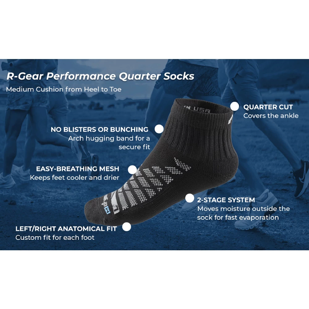 R-Gear Drymax Medium Cushion Quarter 3 Pack Socks - Image 7