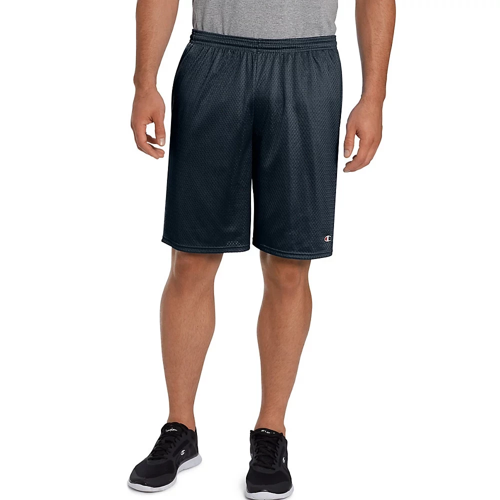 Men's Champion Long Mesh Shorts With Pockets - Image 4