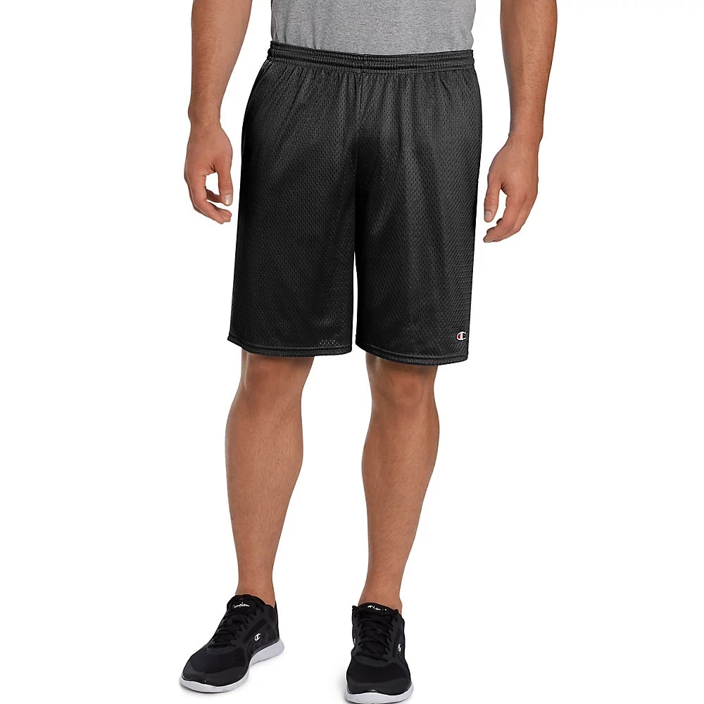 Men's Champion Long Mesh Shorts With Pockets - Image 9