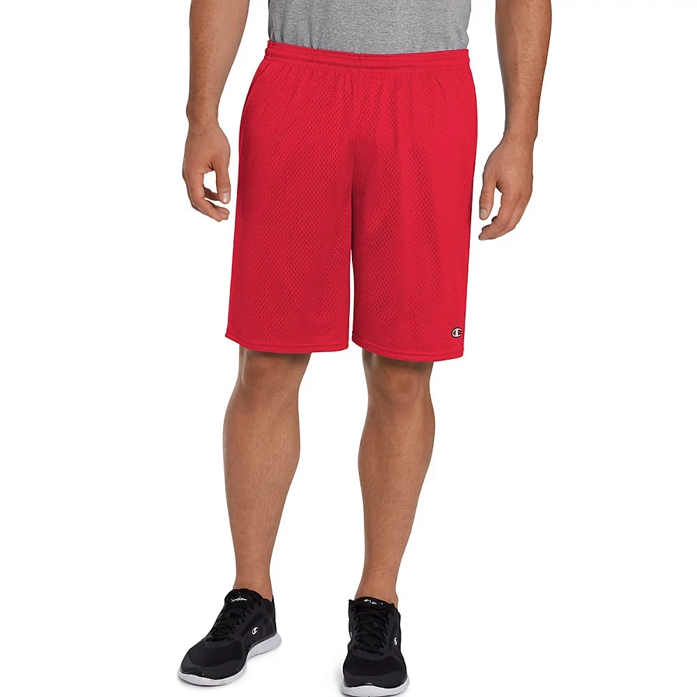 Men's Champion Long Mesh Shorts With Pockets - Image 7