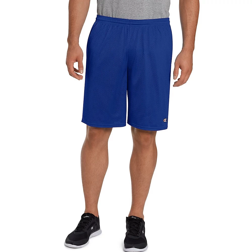 Men's Champion Long Mesh Shorts With Pockets - Image 3
