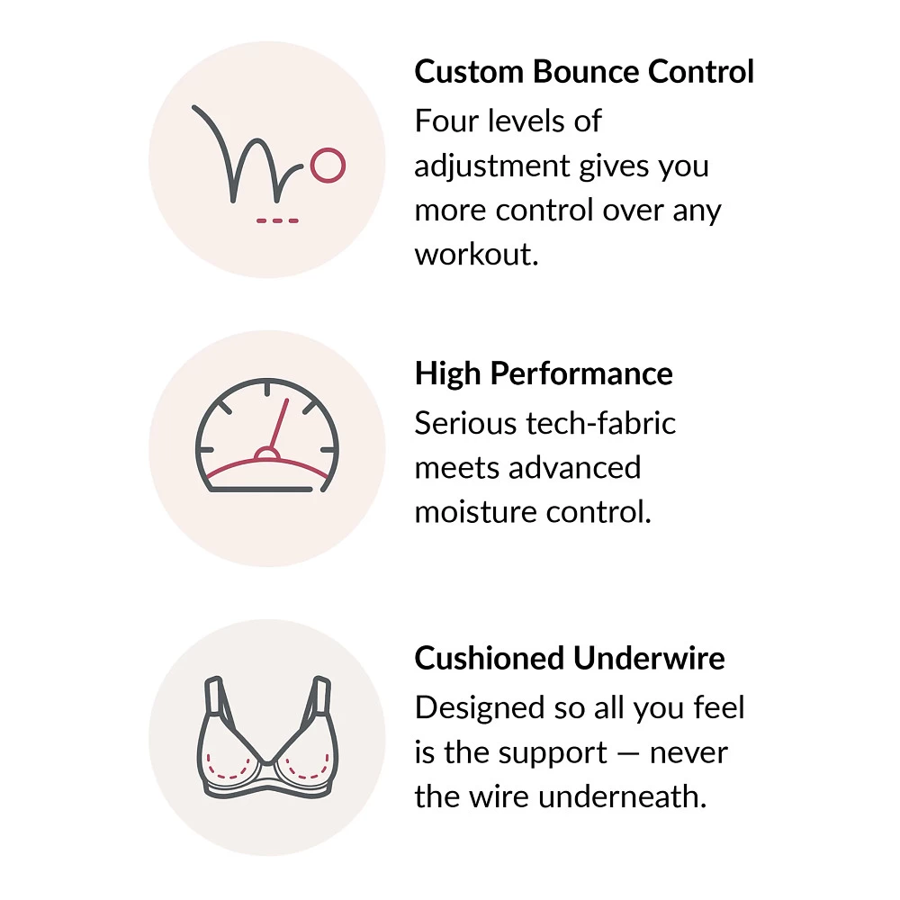 Women's Glamorise Adjustable Wire Sports Bra - Image 6